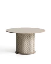 Стол La Forma (ех Julia Grup) Уличный стол Sedalis цвета таупе из алюминия и веревки Ø135 см арт. 482027