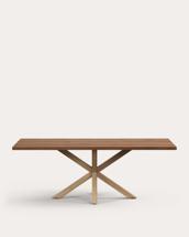Стол La Forma (ех Julia Grup) Стол Argo из состаренного дубового шпона и стальных ножек с имитацией дерева, 220 x 100 см арт. 463665