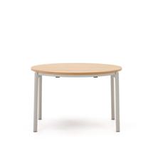 Стол La Forma (ех Julia Grup) Montuiri раздвижной круглый стол из дубового шпона с серыми ножками арт. 181499