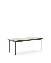 Стол La Forma (ех Julia Grup) Уличный стол Maurina из зеленой оцинкованной стали с плиткой цвета экрю 182 x 91 см арт. 253667