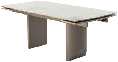 Стол М-СИТИ Стол ПУАНТО 200  BRECHA CREMA ELEGANCE, керамика / Латте каркас М-City арт. 480M05952