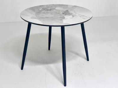 Стол М-СИТИ Стол МИЛТОН D89 PANDORA LIGHT  122 BG, керамика / Черный каркас М-City арт. 480M06045