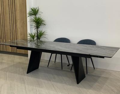 Стол М-СИТИ Стол ШЕРЛ  220 CRYSTAL ONIX BIANCO, керамика / Латте каркас М-City арт. 480M06046