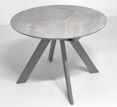 Стол М-СИТИ Стол БОНЖУР 100 ОНИКС БЕЖЕВЫЙ, стекло / ЛАТТЕ каркас М-City арт. 480M06036