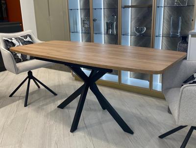 Стол М-СИТИ Стол АРИЗОНА 130 ДУБ КУНЕО / Черный каркас М-City арт. 480M06049