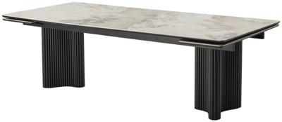 Стол М-СИТИ Стол АДАЖИО 240 (320) см PANDORA, керамика / Черный каркас М-City арт. 480M05949