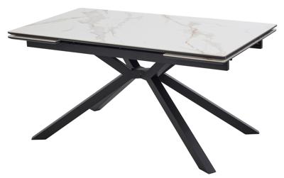 Стол М-СИТИ Стол ТАНГО 160 CALACATTA GOLD , керамика / Черный каркас, М-City арт. 480M06150
