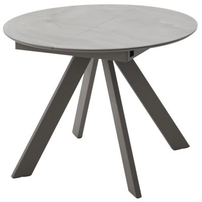 Стол М-СИТИ Стол БОНЖУР 100 ОНИКС БЕЖЕВЫЙ, стекло / ЛАТТЕ каркас М-City арт. 480M06036