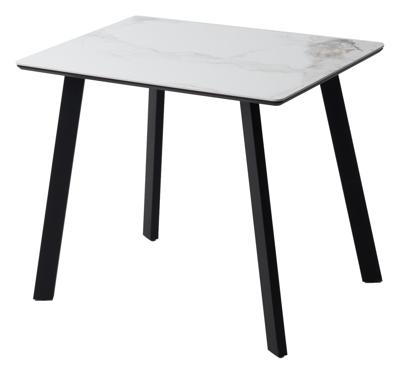 Стол М-СИТИ Стол ТИК ТАК 90  PANDORA LIGHT, керамика / Черный каркас М-City арт. 480M06130