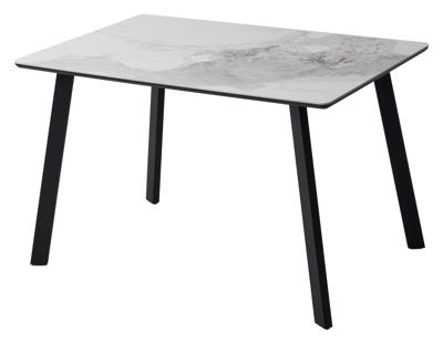 Стол М-СИТИ Стол ТИК ТАК 120 PANDORA LIGHT, керамика / Черный каркас М-City арт. 480M06131