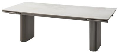 Стол М-СИТИ Стол АДАЖИО 240 (320) см ЭЛЛИПС цвет ОНИКС (VARESE ONICE), керамика / Латте каркас арт. 480M06035
