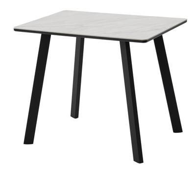 Стол М-СИТИ Стол ТИК ТАК 90  цвет ОНИКС, керамика / Черный каркас арт. 480M06041