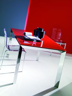 Стол М-СИТИ Стол SIRIO (42,38G) 110/150х75хН75 см (G093 LEGS/ M089 FRAME/C152 черн глянц ст) арт. 42.38G.G093.M089.C152
