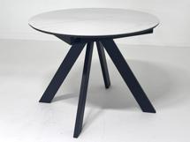 Стол М-СИТИ Стол БОНЖУР 100 БЕЛЫЙ МРАМОР, керамика / ЧЕРНЫЙ каркас М-City арт. 480M06037