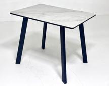 Стол М-СИТИ Стол ТИК ТАК 120 ОНИКС, керамика / Черный каркас М-City арт. 480M06042