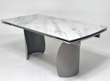 Стол М-СИТИ Стол ОЛЬХОН 180 БЕЛЫЙ МРАМОР АКТИВНЫЙ , керамика / Латте каркас, М-City арт. 480M06053