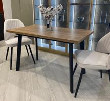 Стол М-СИТИ Стол КАНЗАС 120 ДУБ КУНЕО / Черный каркас М-City арт. 480M06047