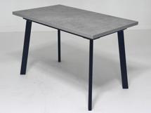 Стол М-СИТИ Стол КАНЗАС 120 БЕТОН ЧИКАГО св.серый / Черный каркас М-City арт. 480M06048