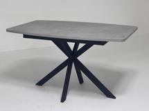 Стол М-СИТИ Стол АРИЗОНА 130 БЕТОН ЧИКАГО СВ.СЕРЫЙ / Черный каркас М-City арт. 480M06050