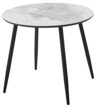 Стол М-СИТИ Стол МИЛТОН D89 PANDORA LIGHT  122 BG, керамика / Черный каркас М-City арт. 480M06045