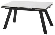 Стол М-СИТИ Стол МОРИС-2 140 MATTE БЕЛЫЙ МРАМОР, керамика / Черный каркас, М-City арт. 480M06051