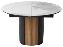 Стол М-СИТИ Стол БАТИСТ 115 без подсветки PANDORA LIGHT, керамика / ДУБ АМЕРИКАНСКИЙ, ЧЕРНЫЙ каркас М-City арт. 480M06159