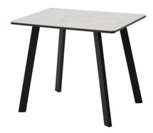 Стол М-СИТИ Стол ТИК ТАК 90  ОНИКС, керамика / Черный каркас М-City арт. 480M06041