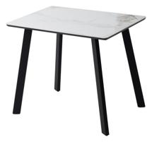 Стол М-СИТИ Стол ТИК ТАК 90  PANDORA LIGHT, керамика / Черный каркас М-City арт. 480M06130