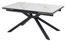 Стол М-СИТИ Стол ТАНГО 160 CALACATTA GOLD , керамика / Черный каркас, М-City арт. 480M06150