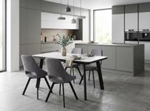 Стол М-СИТИ Стол НОРД 140  Белый мрамор MATTE, керамика / Черный каркас М-City арт. 480M06199