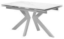 Стол М-СИТИ Стол Кентукки 3 140 БЕЛЫЙ МРАМОР, стекло / БЕЛЫЙ арт. 480M05151