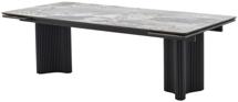 Стол М-СИТИ Стол АДАЖИО 240 (320) см цвет МИНЕРАЛ (MINERAL STONE NATURAL), керамика / Черный каркас арт. 480M05950