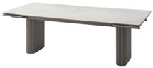 Стол М-СИТИ Стол АДАЖИО 240 (320) см ЭЛЛИПС цвет ОНИКС (VARESE ONICE), керамика / Латте каркас арт. 480M06035