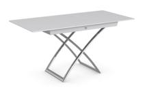 Стол М-СИТИ Стол MAGIC-J CS/5041-G, P77 chrome/ P64 white/ glass GXW extrawhite арт. CS/5041-G