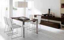 Стол Md House Table dark oak/chromed