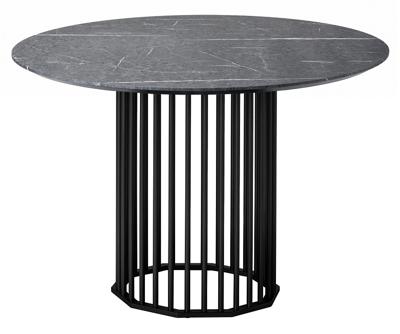 Стол R-Home Стол обеденный Patrik д.110 мрамор Графит /черный муар арт. 4103110h_мргр_черны_