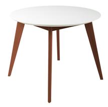Стол R-Home Стол Лунд круглый д.960 Белый Темный орех арт. 400330083h_бел