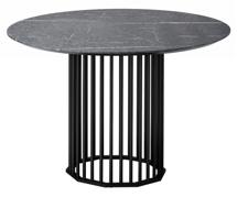 Стол R-Home Стол обеденный Patrik д.110 мрамор Графит /черный муар арт. 4103110h_мргр_черны_