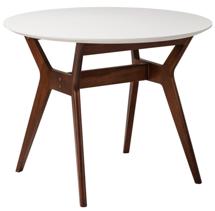 Стол R-Home Стол Нарвик круглый д.860 Белый Темный Орех арт. 400330173h_бел