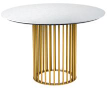 Стол R-Home Стол обеденный Patrik  New д.110 Мрамор Бьянко /Золото арт. 4103118h