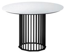 Стол R-Home Стол обеденный Patrik д.110 мрамор Бианко /черный муар арт. 4103111h_мрб_черны_