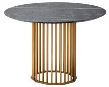 Стол R-Home Стол обеденный Patrik д.110 мрамор Графит /золото арт. 4103112h_мргр_золото