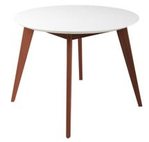 Стол R-Home Стол Лунд круглый д.960 Белый Темный орех арт. 400330083h_бел