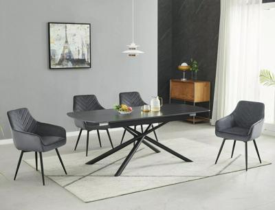 Стол Signal Стол обеденный Signal VECTOR Ceramic 160 (черный/черный) арт. VECTORC160