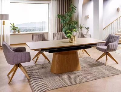 Стол Signal Стол обеденный Signal MONACO 160 (травертин/дуб) арт. MONACOSZTRC160