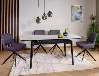 Стол Signal Стол обеденный Signal SENTO 120 (белый лак/черный) арт. SENTOBC120