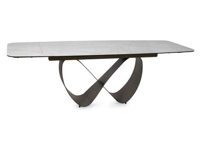 Стол Signal Стол обеденный SIGNAL INFINITY Ceramic бежевый Taj Mahal/медный 160-240/95 арт. INFINITYBEMI160