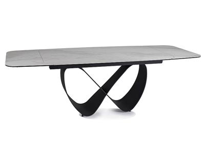 Стол Signal Стол обеденный SIGNAL INFINITY Ceramic Nature Cloud белый/черный 160-240/95 арт. INFINITYBC160