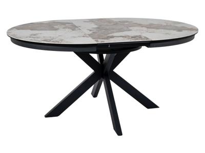 Стол Signal Стол обеденный SIGNAL PORTO Ceramic белый Pandoro/черный 120-160/120 арт. PORTOBEC120
