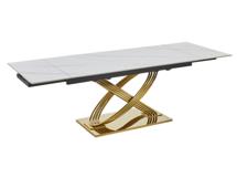 Стол Signal Стол обеденный Signal HERMES II 160 (эффект белого мрамора/золотой) арт. HERMESIIBZL160
